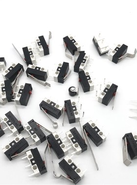 拍1件发10件 小微动 滑鼠开关 3脚 KW10 D2F 1A 2A125V 左右弯脚
