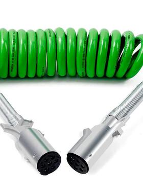 美规7芯拖车弹簧线卡车螺旋线电源线12FT/15FT拖车线延长线