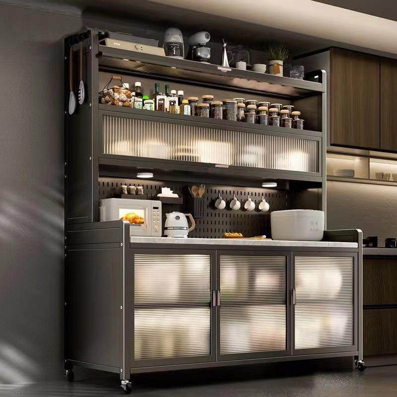 厨房置桌面岩板餐边储物落地多层微波炉多功能收纳橱柜子,厨房/烹饪用具,抹布架/厨房清洁收纳架,淘宝优惠券,粉丝福利购,淘宝优惠卷