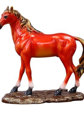 马到成功摆件小号树脂工艺品家居客厅办公室桌面摆设生肖马装饰品