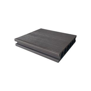 长条木塑地板广场花园泳池塑木复合地板塑木圆孔户外地板厂家