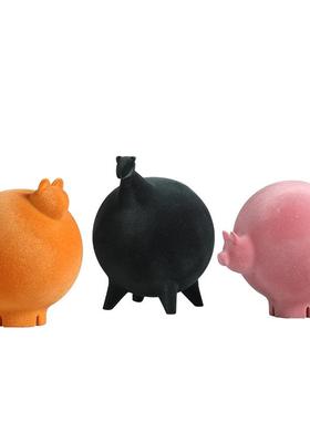 北欧简约客厅摆件家居电视柜创意圆球形动物装饰品酒店样板间摆设