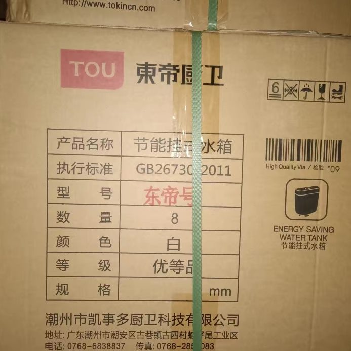 东帝卫浴马桶水箱家用厕所冲水箱蹲厕卫生间水箱蹲便器 挂壁式