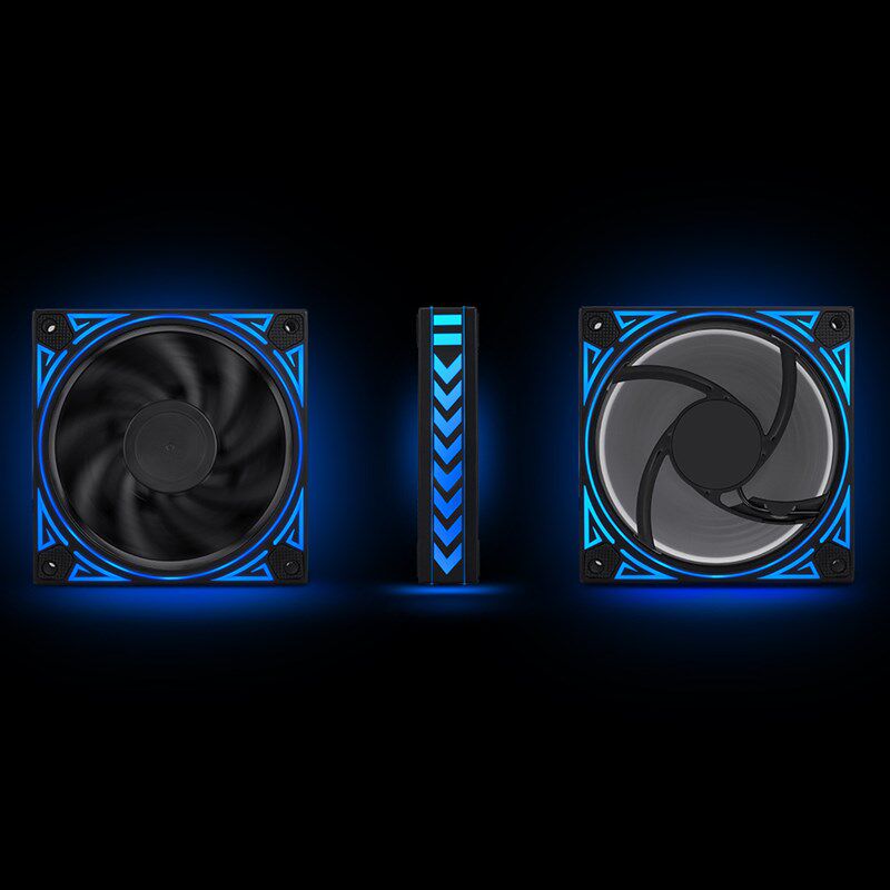 速发机箱电脑散扇12CM温控PWM自变幻彩5VGB动色b风量rg大风扇