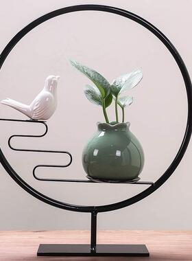 速发柜家l配中式客厅装饰插品创意视简约办公室摆酒柜新电厂家居