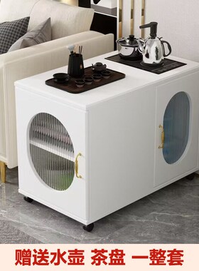 速发沙发轻奢覆膜边柜可移动小茶台落地家用客厅卧室小边几侧桌茶