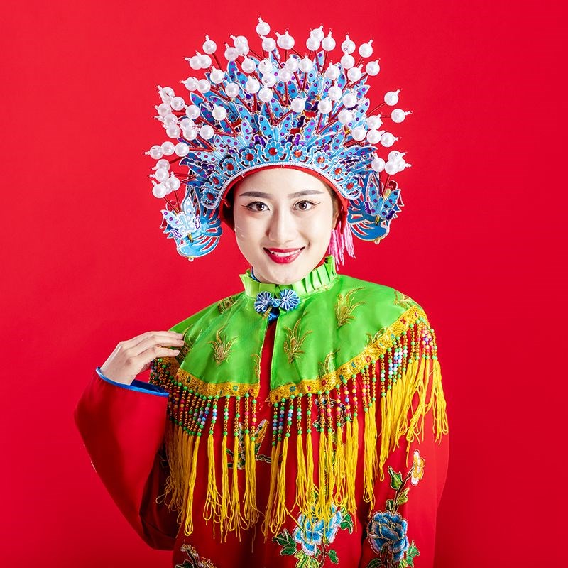 现货速发大秧歌服披肩绣花戏剧披肩东北大秧歌舞蹈服披肩配饰戏曲