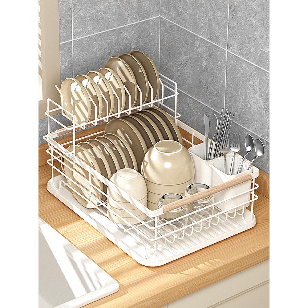 懒地碗架厨房台面置物架碗碟盘收纳层架沥水架多功能放碗筷收纳碗