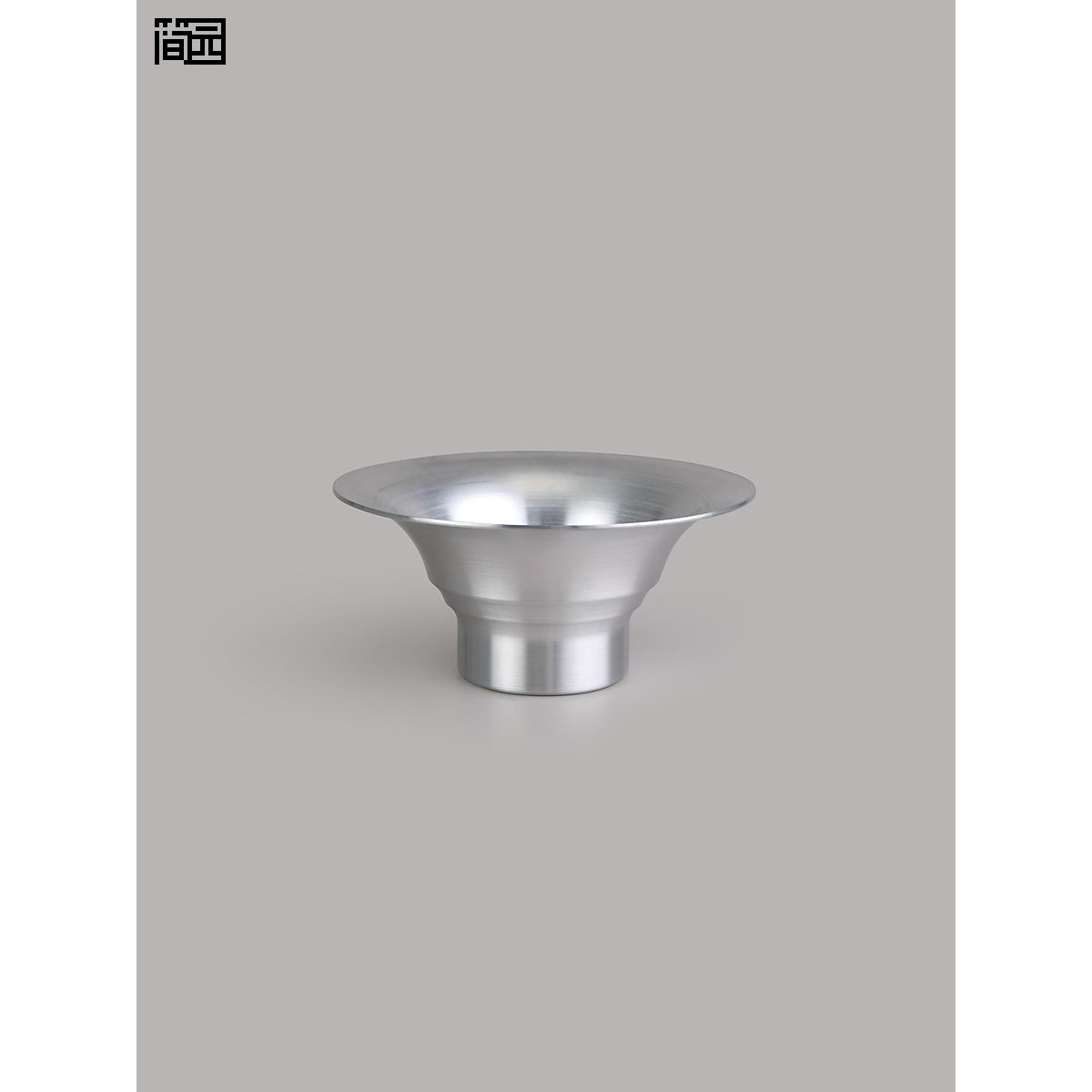 简园 「JAZZ爵士」金属拉丝银色铝合金花盆 块根植物龙舌兰盆器