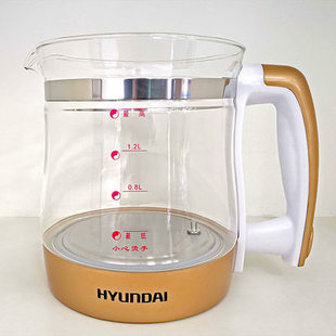 精选韩国现代养生壶BD-YS1808加厚玻璃黑茶煮茶壶壶身原装配件: