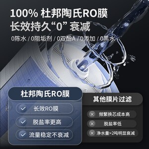【6年滤芯】特洁恩即热净水器家用直饮厨房自来水ro反渗透一体机