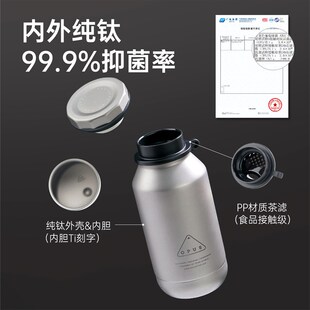 精选OPUS纯钛保温杯男士高档出差商务泡茶水杯子女2025新款长辈送