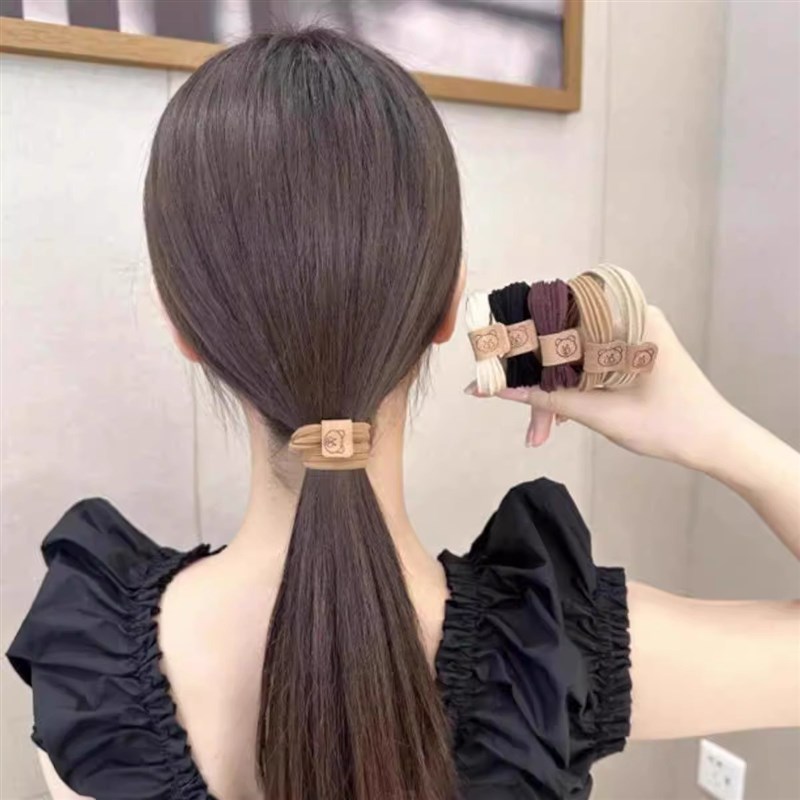 超值137根套装头绳新款发圈女简约扎发皮筋高弹力耐用高马尾发绳