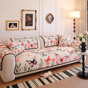 精选枕西湖2025新款沙发垫四季通用布艺防滑坐垫秋冬田园风盖布巾