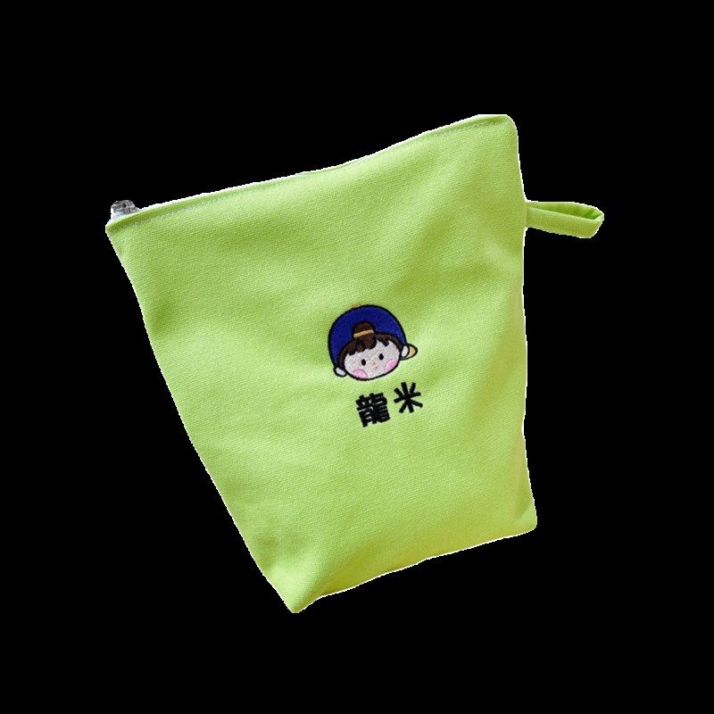 幼儿园小布袋子姓名定制物品收纳袋旅行帆布拉炼包可订制生日礼物