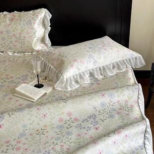 夏季 覆古床裙冰丝凉席三件套可水洗可折叠软床席子 高端A类法式