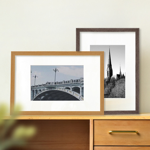 精选A4A3A2A1绘图纸实木画框装裱4K8K素描纸简约相框16K硬笔书法