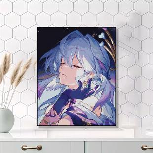 崩坏3星穹铁道崩铁知更鸟钻石贴画 画点钻 画手工diy女孩贴砖石画