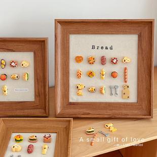 微缩食玩面包贴画相框样板间摆件diy材料包生日七夕教师节日礼物