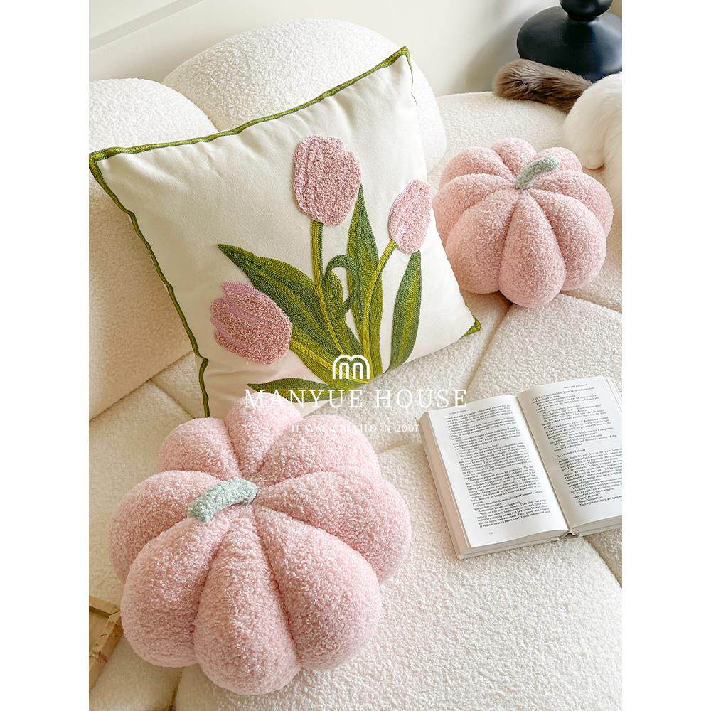 蔓越家 王炸性价比 ins郁金香抱枕靠垫可爱靠枕床头腰枕抱枕套