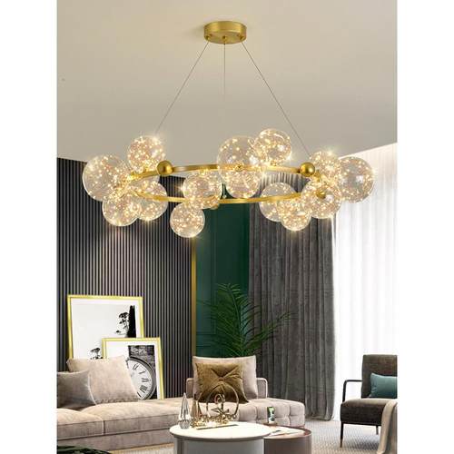 2025新款轻奢大气客厅灯吊灯餐厅魔豆满天星现代简约卧室中山灯具