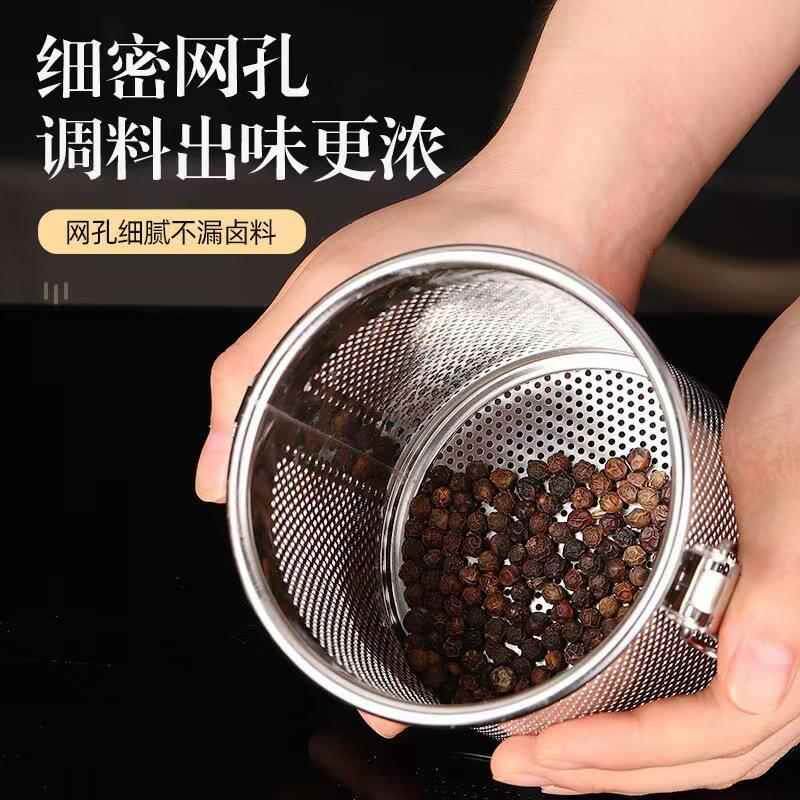 网框不锈钢带盖子漏筐炖料包卤料过滤网大号汤包麻辣烫滤渣耐高温