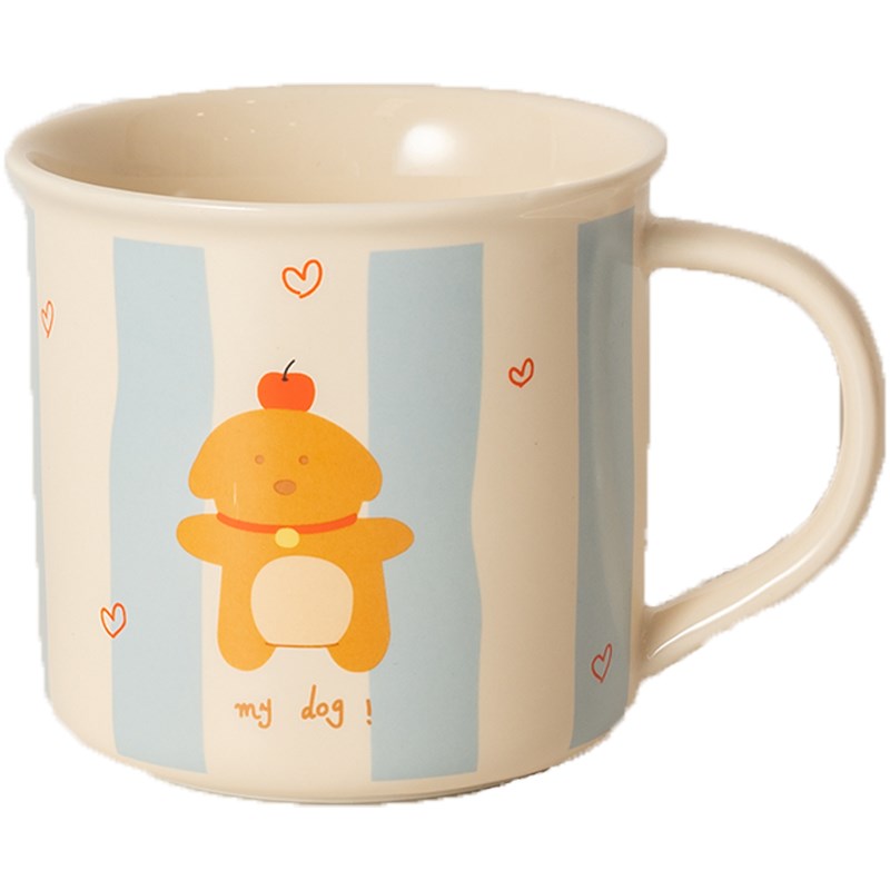 曲奇狗狗牙杯漱口杯刷牙陶瓷洗漱杯家用可爱洗漱牙缸卫生间