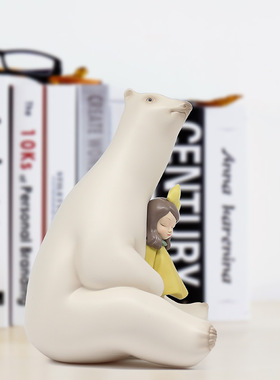 精选白夜童话暖熊夏夜创意送女生闺蜜公仔礼物可爱桌面装饰品摆