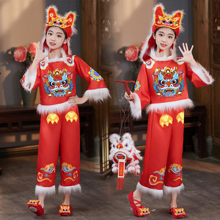 速发新款龙年儿童演出服小年兽表演服装20蹈4春晚龙宝宝舞2喜庆拜