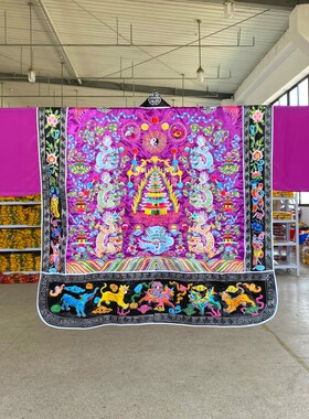 速发双降龙衣道袍紫色道士精功道服将衣高品刺绣九龙法衣