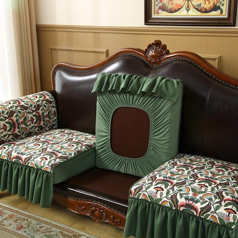 速发新款美式沙发套罩民族风高级感欧式沙发垫坐垫季全包防滑沙发