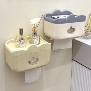 速发云朵壁挂式纸巾盒可爱防大高级感卫生间厕所厨房擦水洗脸手卷