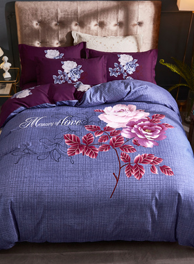 速发纯宿单件全棉单人被罩200x25棉舍100x200单套1.5学生1.8x2.0