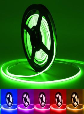 4mm低压3V5V12V480灯COB灯带led电池usb线条自粘电视桌面装饰