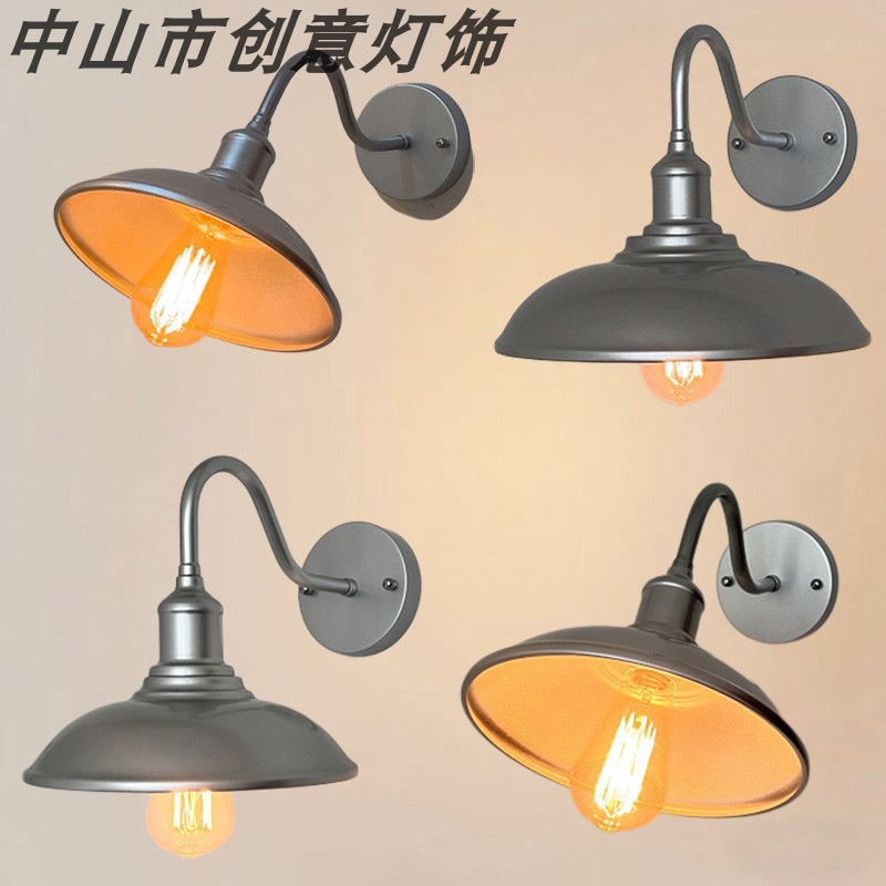 美式复古工业风壁灯别墅庭院户外墙壁灯餐厅酒吧酒馆过道装饰灯具