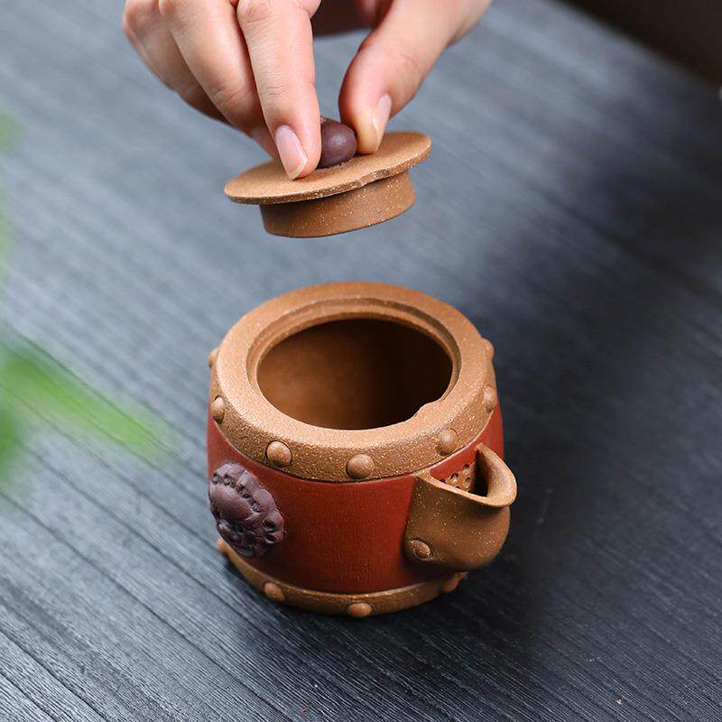 宜兴降坡泥全手工紫砂手抓壶锣鼓分茶器公道杯加厚不烫手茶具