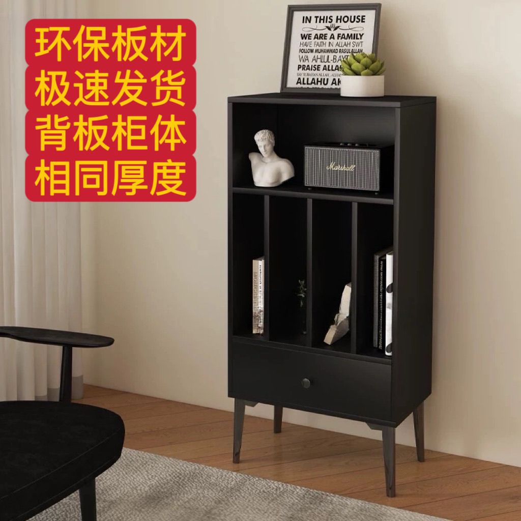 北欧实木书柜房间收纳落地储