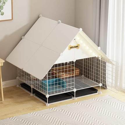 小型犬狗笼子中型犬室内带厕所分离家用泰迪博美狗窝宠物狗狗围栏