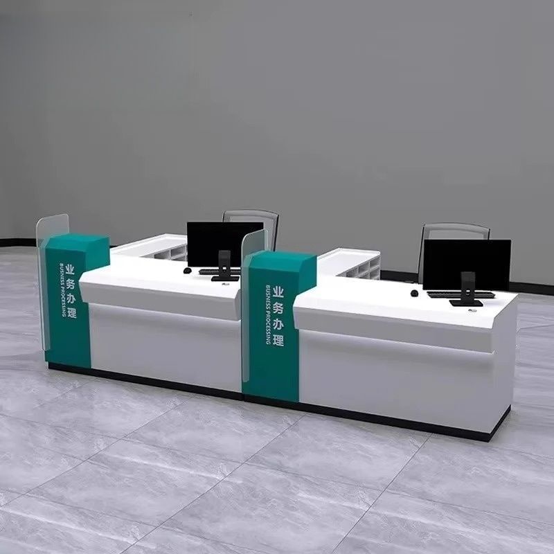 银行柜台非现金业务受理台半包围式信贷办公桌签约柜台营业厅家具