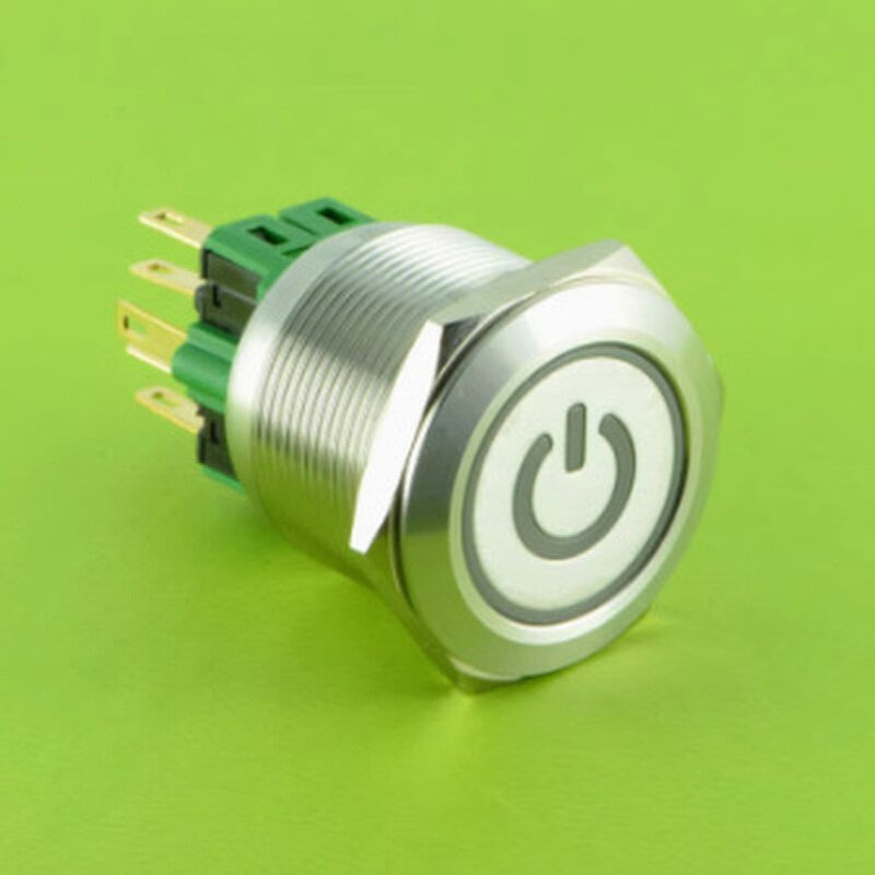 ELEWIND/意稳25mm透光电源符号j金属按钮 环形带灯按钮PM251系列