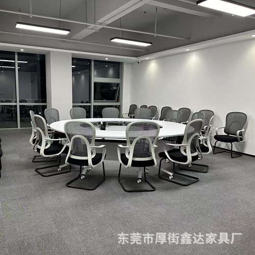 简约现代会议桌椅可折叠组合会议桌椅12人会议桌椅多功能培训室台