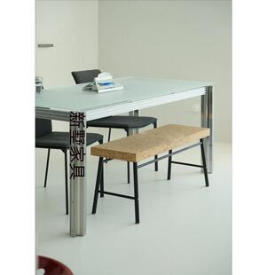 铝型材长方形办公桌饰品桌展示桌北欧简约钢化玻璃家用餐桌子现代