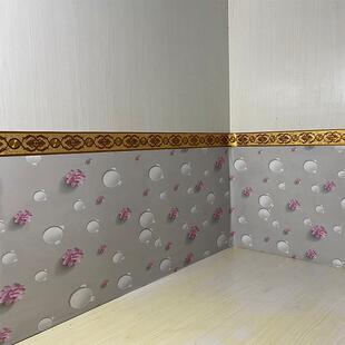 水暖纸墙围子大简约粘墙纸卧室农村pvc擦洗自炕围炕壁纸火炕床可