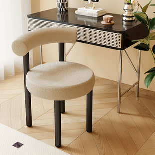 卧室化妆凳轻奢简约现代家用网红ins美甲凳梳妆凳奶油风化妆椅子