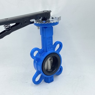 蝶阀d71x手柄软密封四氟碟阀阀门dn50 100 手动对夹式 厂家直销