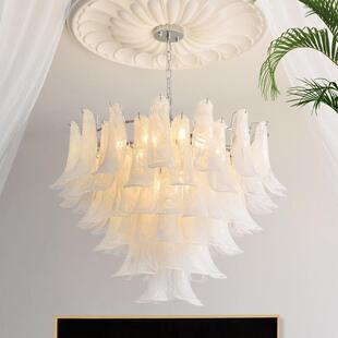 法式挑空客厅灯轻奢复古别墅复式楼梯吊灯美式玻璃主卧室灯