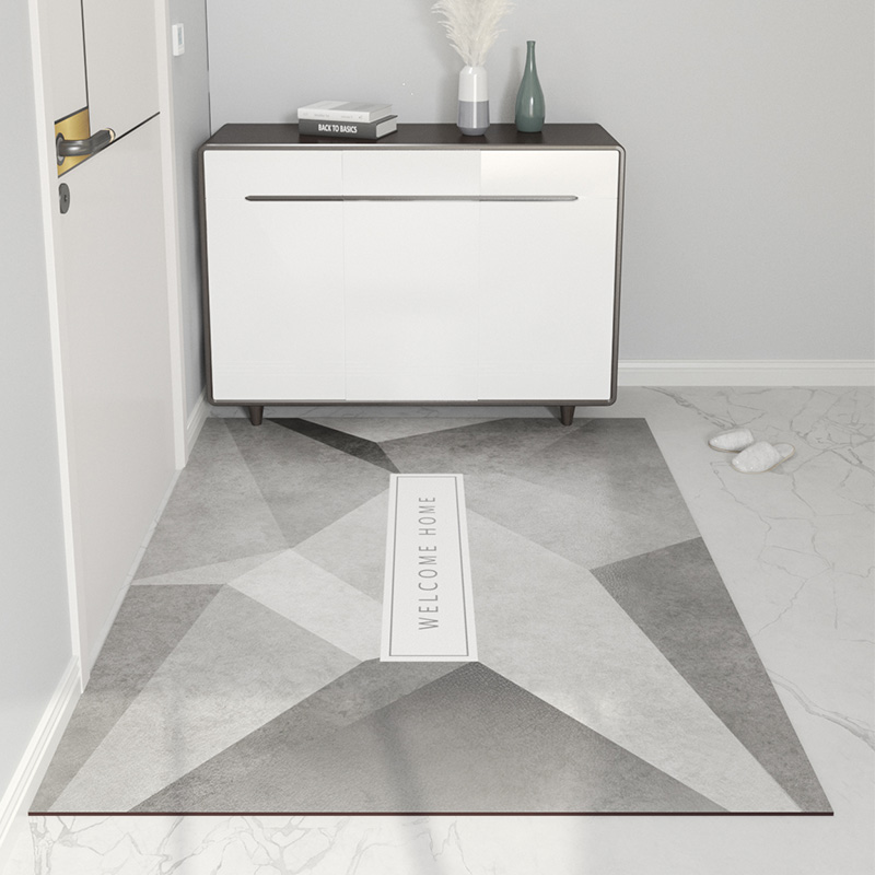 现代简约入户门h地垫防滑可擦洗pvc皮革家用轻奢玄关进门口可裁剪