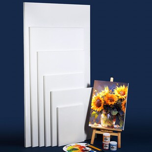 定制大尺寸油画框中粗纹雨露麻油画布加厚实木内框专业成品画布框