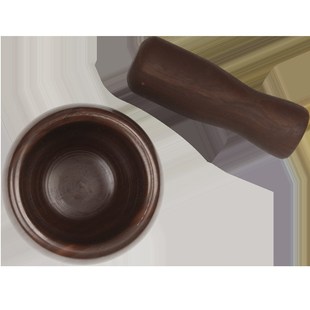 章丘铁锅蒜臼子家用大理石木鱼石蒜泥器捣蒜器手动研磨石臼压蒜器