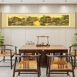 南乡旧梦图十字绣2022新款线绣高端大气客厅名画风景满绣手工刺绣